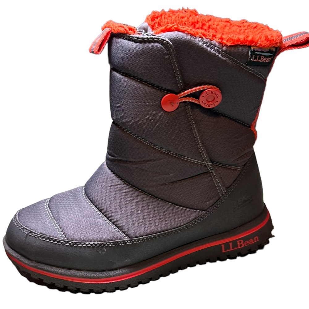 LL BEAN Ultra Light Boys Winter Fleece lined Primaloft Insulation Rubbersoles
